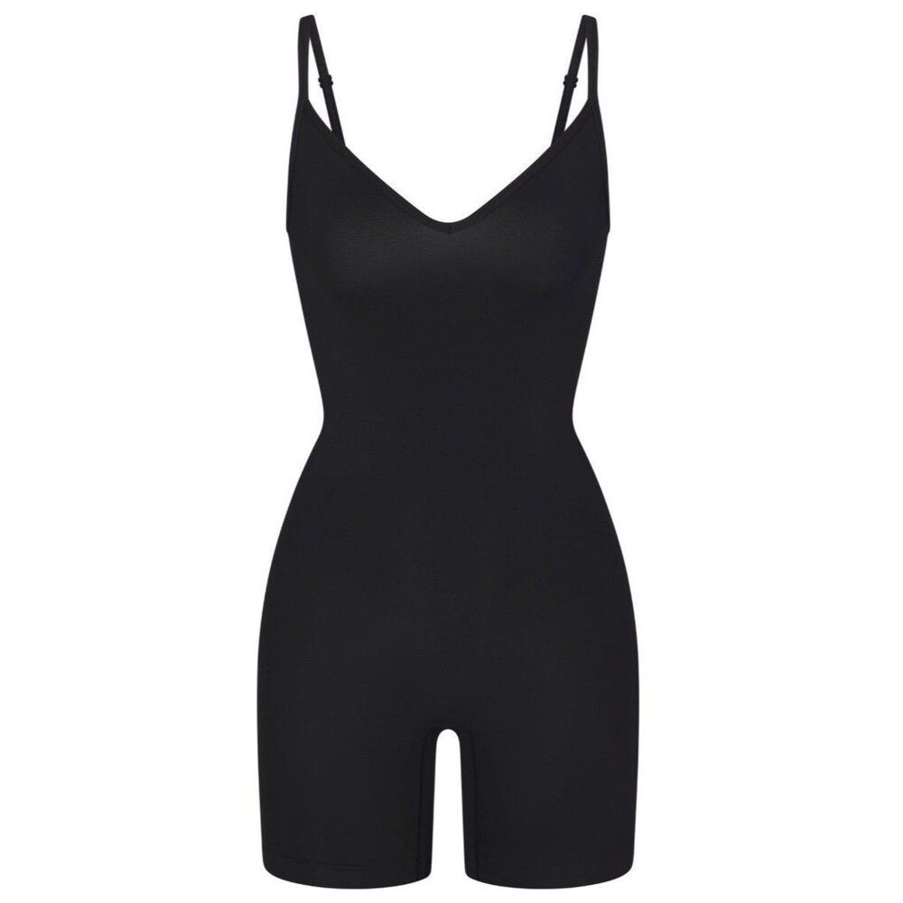 Skims Soft Smoothing Seamless Onesie Onyx